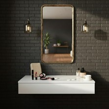 Makyaj Masası Dresuar Mdf Çekmeceli Duvara Montajlı Dolap 80 cm