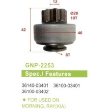 Genon 2253 Mars Dislisi 10 Dıs Hyundai I10 - I20 1.2 / Kıa Picanto - Rıo Iıı 1.0-1.2-1.25 36140-03401-36100-03401-36100-03402