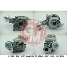 Gua 40627 Turbo Şarj Fiat Doblo Linea Grande Punto Evo 1.3 Mjt Opel Corsa Euro 4 85HP 90 Hp 55198317-55213555-59116536