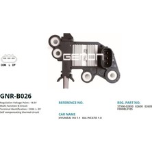 Genon B026 Alt. Konjektor 12V Hyundai I10 1.1 / Kıa Picato 1.0 (Com. L. Df) 37300-02850-02600-02605-F000BL0105