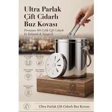 Transformacion Çift Cidarlı Isı Yalıtımlı Buz Kovası Termosu 1 L - Ultra Parlak Süzgeçli Pr