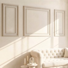 Ender Dekor (70-120-70) 2,5 ve 4cm'lik Boyanabilir Hazır Kesilmiş Duvar Çıtası Paketi 3'lü