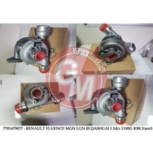 Gua 40609 Turbo Şarj Renault Megan Iıı 09> Fluence 09>laguna Iıı 07>15 Scenic Iıı 09> Nissan Juke 10> Qashqai 07>15 Dacia Duster 10> 1.5dci 110 Bg 7701479077-144113843R