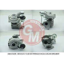 Gua 40650 Turbo Şarj Renault Clio Iı Iıı Twingo Dacia Mcw Logan Sandero K9K 1.5dcı 68HP 144113163R-144114521R-7701476040
