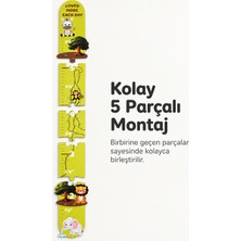 Boule De Petite Jungle Safari Premium Ahşap Çocuk Boy Ölçüm Cetveli