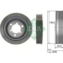 Ina 544014510 Krank Kasnaği Peugeot P206-P207-P301-P307-PARTNER-BIPPER Citroen Berlingo-Nemo-C2-C3-C4-Xsara 1.4 1.6 I 16V 08> 0515.R8-0515.P1-0515.N0-0515.S1