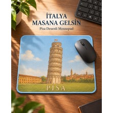 Exonix Pisa Kulesi Desenli Mousepad 25X30 cm – Italya Temalı Mouse Pad