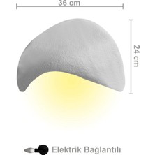 St. Morritz Lore Serisi Aplik - Elektrik  Bağlantılı - 36 cm - Beton Grisi