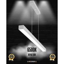 Hegza Lighting Lineer 80CM (Gri Kasa, Beyaz Işık) Ledli Modern LED Avize