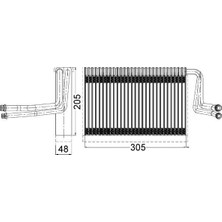 Mahle AE113000S Evaporator Bmw E81 E82 E87 E88 E90 E91 E92 E93 E84 F25 F26 64119290888