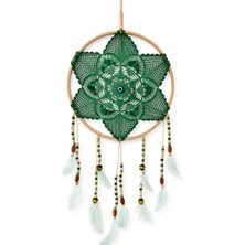 Es Dekor Yeşil 25 cm Büyük Dream Catcher