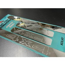 Aksefuar Lazer Tüm Araçlara Uyumlu 4x4 Yazılı Pleksi Kapı Eşiği (Ön Arka 4lü Set)