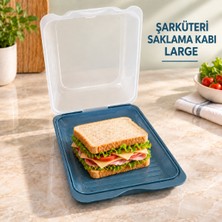 Large Şarküteri Saklama Kabı Kapaklı Sandviç Ekmek Peynir Kahvaltılık Muhafaza Kutusu Sariva Home