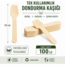Biyo Tek Kullanımlık Dondurma Kaşığı 100 Adet