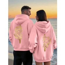 Mondschein Sevgili Çift Kombin Stronger Together Baskılı Kapüşonlu Sweatshirt 2'li Set Unisex