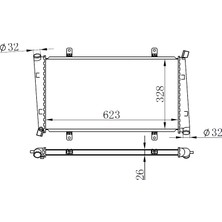 Oris Orıs BVO048026 Radyator Brazing MT(623X328X26) Volvo S40/V40 1.9 Tdı 65560A MB613907-8601969