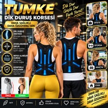 TUMKE Çift Balenli Dik Duruş Korsesi Ayarlanabilir Sırt ve Omuz Destekleyici Korse Nefes Alabilen Kamburluk Önleyici Postür Destek Korsesi