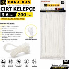 Beyaz Cırt Kelepçe 100'LÜ Paket 3.6 200 mm