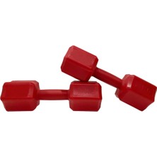 St. Morritz 2 kg Kırmızı Dambıl Seti 2 kg x 2 Adet Toplam 4 kg Ağırlık Seti