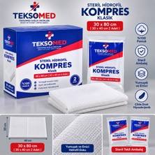 Teksomed Steril Hidrofil Kompres Klasik 30X80 cm – (2 Adet 30X40 Cm) 100 Adet