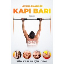 St. Morritz Barfiks Çubuğu 62-100 cm Çift Süngerli Ayarlanabilir Kapı Barı, Barfiks Aleti