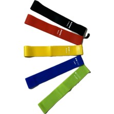 St. Morritz Spor Için Direnç Lastiği Seti 5 Li Set (30X5) Pilates Bandı Plates Egzersiz Aerobik Yoga Gym