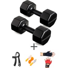 St. Morritz Ps Spor 2 kg Dambıl Set(2kg 2 Adet Dambıl) +Body Eldiven Sayaçlı Ayarlanabilir El Yayı ve Atlama Ipi
