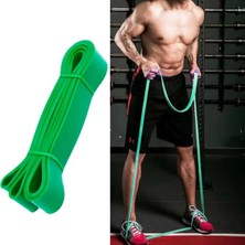 St. Morritz Direnç Lastiği Direnç Bandı Powerband Yeşil  (208CM x 4.5 mm x 45MM)