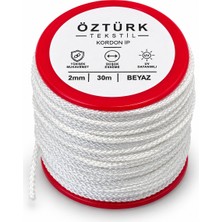 Öztürk Tekstil ip 2 mm Polyester Kordon Ip 30 Metre Düşük Esnemeli Dayanıklı