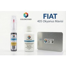 COLORGUARD FIAT 405 Okyanus Mavisi Rötuş Seti - 2 si 1 Arada İğne ve Fırça Uçlu Şişe, Solüsyon ve Rötuş Çeliği
