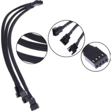 Store 5353 3'lü Fan Çoklayıcı 3 Port Y Pwm 4 Pin Splitter Çoklayıcı Switch Örgülü Kablosu (5353-3'LÜ)