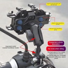 Store GA12 Motosiklet Bisiklet Telefon Tutucu Ister Ayna Ister Gidon Tuttur Ikisi Bir Arada Şok Emici Damperli