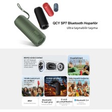 Store Sp7 40W Taşınabilir Bluetooth Hoparlör 14 Saat Dinleme Rgb Işık Ipx7 Tf Kart (Yeşil)