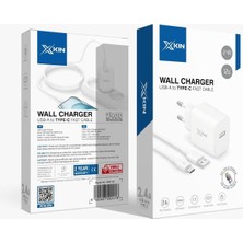 Store Type-C USB 12W 2.4A Usb-A Hızlı Şarj Adaptörü Kablolu Set