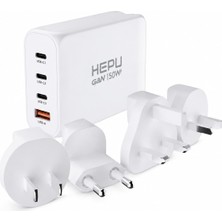 Store HP305 150W Gan Seyahat Adaptörü 4 Farklı Ülke Uyumlu Başlık Optimum Şarj Performansı