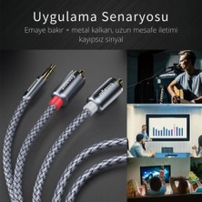 Store Pro Series 3 Metre 3.5mm Jack To Rca Stereo Ses Sistemi Kablosu, Amfi, Hoparlör, Tv Ses Sistemi Kablosu