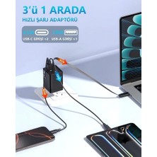 Store YK83 65W Type-C Süper Hızlı Şarj Adaptörü ile Geri Çekilebilir Kablo