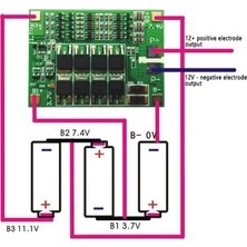 Store 3s 40A Bms 12.6V 18650 Lityum Pil Şarj Koruma Modülü
