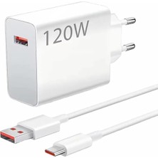 Store 120W Hızlı Şarj Destekli Turbo 120W Type-C USB Şarj Cihazı Güç Adaptörü + Kablo Set - C120-U