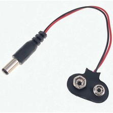 Store 3 Adet - 9 Volt 2.1 mm Jacklı Pil Başlığı, Adaptör Dönüştürücü Bağlantı Kablosu, Jack Battery Connector, (IC-232A)