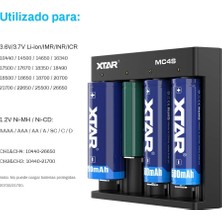 Store 18650 Akıllı Şarj Cihazı Xtat MC4S USB C 16340 Lityum Iyon Bataryalar ve Nı-Cd Için Aynı Zamanda 18650 Bataryalar Için