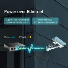 Store TL-SG1005LP, 4 Port Poe + ile 5 Port Gigabit Masaüstü Switch