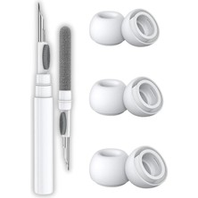 Store Airpods Pro 3. Nesil Uyumlu Toz Filtreli Premium Silikon Yedek Kulaklık Uçları ve 3'ü 1 Arada Airpods Temizleme Kalemi Seti (Xs/s/m)
