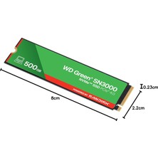 Store Green SN3000 Nvme 500 GB (5.000 Mb/sn'ye Kadar Okuma 4.000 Mb/sn'ye Kadar Yazma) - WDS500G4G0E