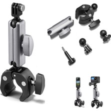 Store GA96 Bisiklet ve Motosiklet Için Kamera Alüminyum Gidon Tutucu INSTA-360 X5 X4 X3 X2/go 3s/go 3/gopro Hero 13 12 11 10 9 8/djı Osmo Pocket 3/2/action 5/4/3/2