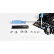 Store M.2 Nvme SSD Montaj Vida Seti, Çelik, M2 Metrik, Anakart Yükseltici Vidalar, Pullar ve Tornavida Hediyeli, 10 Parça