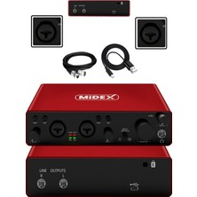 Store GLX-800RD Üst Segment USB Stüdyo Ses Kartı 2 Giriş 2 Çıkış 24BIT/192KHZ