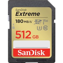 Store Extreme Sdxc Uhs-I Hafıza Kartı 512 GB (V30, 180 Mb/s Aktarım, U3, 4K UHD Videolar, Quickflow Teknolojisi, Su Geçirmez, Darbeye Dayanıklı, Isıya Dayanıklı)