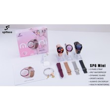 Store Sp6 Mini Akıllı Saat, Süper Amoled Ekran, 3 Kordon, IP67 Su Geçirmez, Pembe BBSP6WATCHPINK
