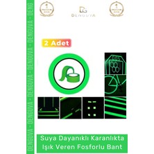 Denguva Karanlıkta Işık Veren Yansıyan 8 Metre Fosforlu Yeşil Şerit Bant Kendinden Yapışkanlı Reflektör Bant